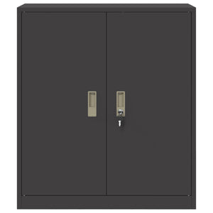 Stahlschrank Schwarz, 80x40x90 cm