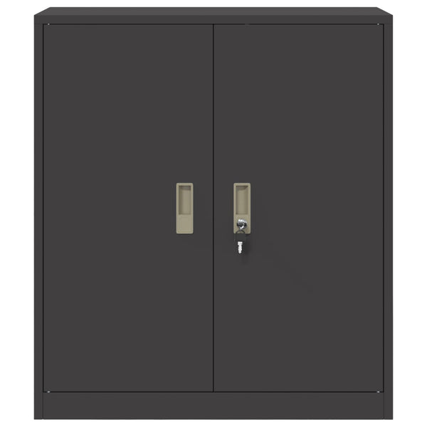 Stahlschrank Schwarz, 80x40x90 cm
