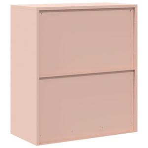 Rosa Aktenschrank, Stahl, 80x40x90 cm