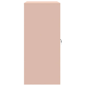 Rosa Aktenschrank, Stahl, 80x40x90 cm