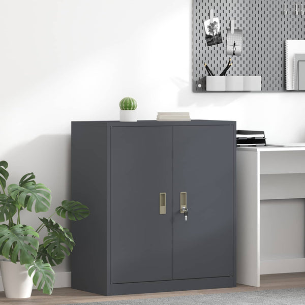 Aktenschrank Anthrazit Stahl 80x40x90cm