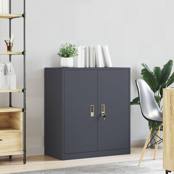 Aktenschrank Anthrazit Stahl 80x40x90cm