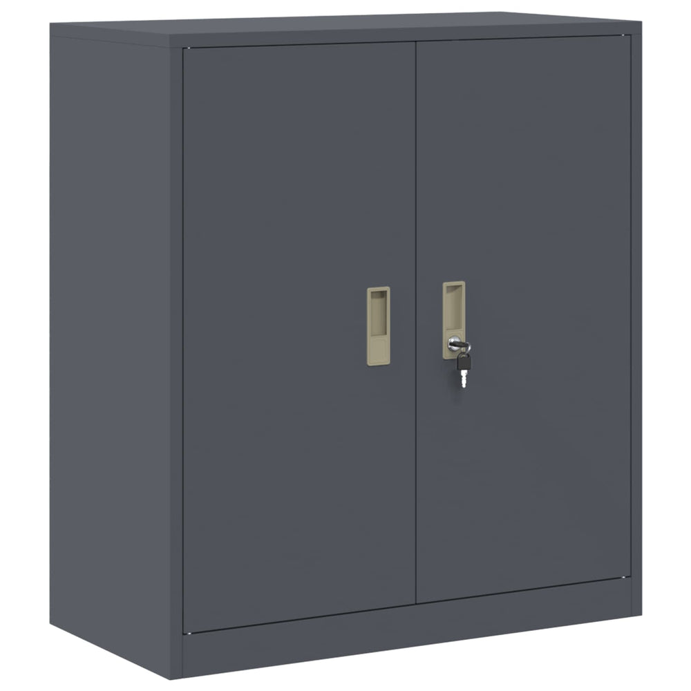 Aktenschrank Anthrazit Stahl 80x40x90cm