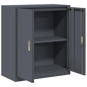 Aktenschrank Anthrazit Stahl 80x40x90cm
