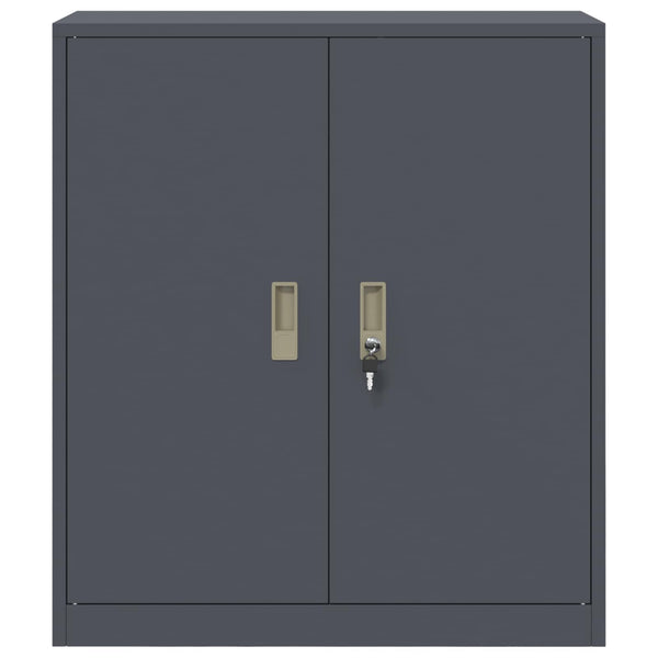 Aktenschrank Anthrazit Stahl 80x40x90cm
