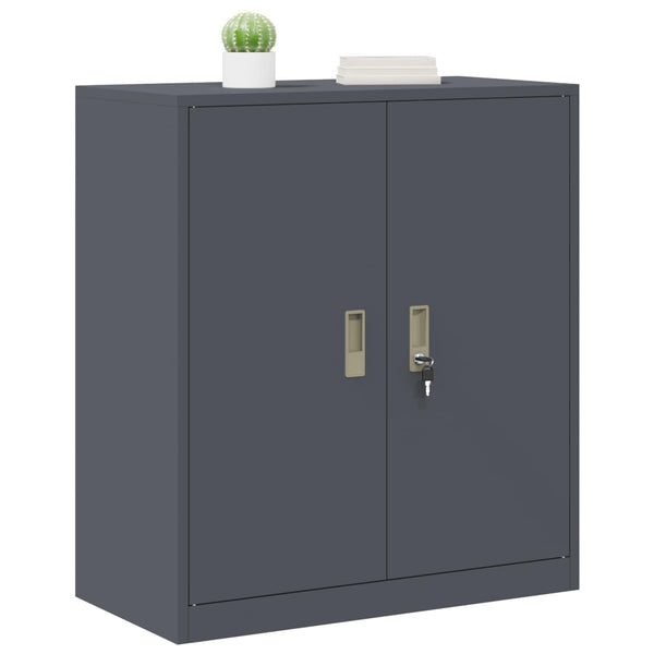 Aktenschrank Anthrazit Stahl 80x40x90cm