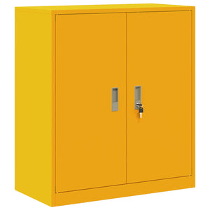 Senfgelber Stahlschrank 80x40x90cm