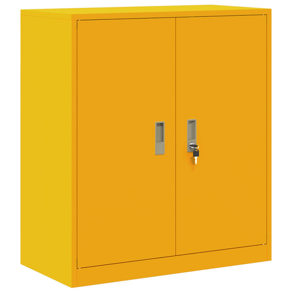 Senfgelber Stahlschrank 80x40x90cm