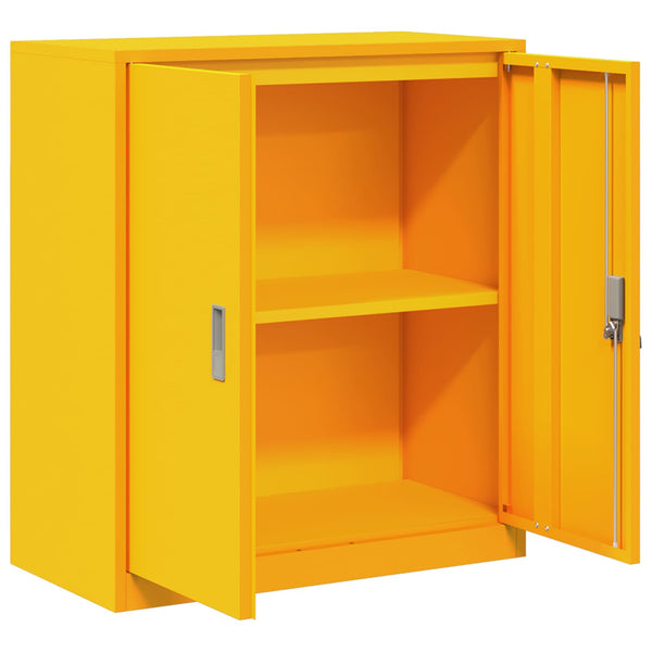 Senfgelber Stahlschrank 80x40x90cm