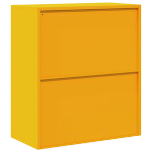 Senfgelber Stahlschrank 80x40x90cm