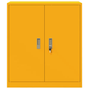 Senfgelber Stahlschrank 80x40x90cm