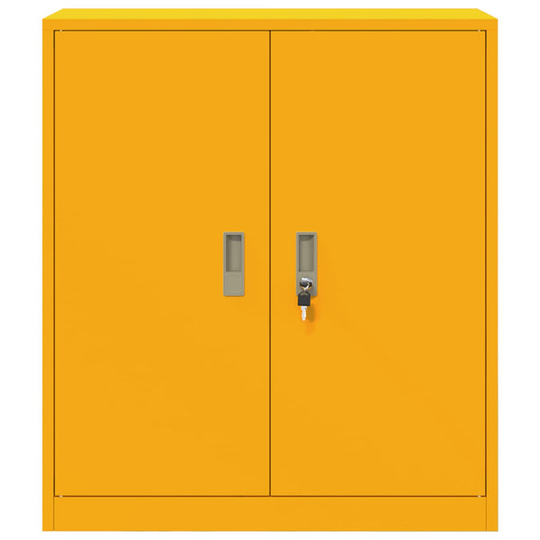 Senfgelber Stahlschrank 80x40x90cm