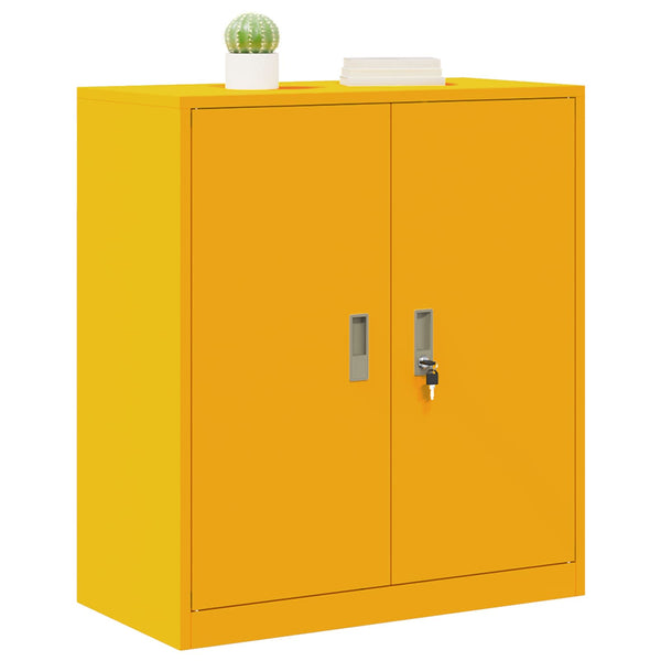 Senfgelber Stahlschrank 80x40x90cm