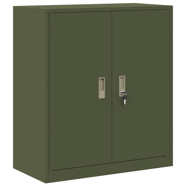 Aktenschrank Olive Grün Stahl 80x90 cm