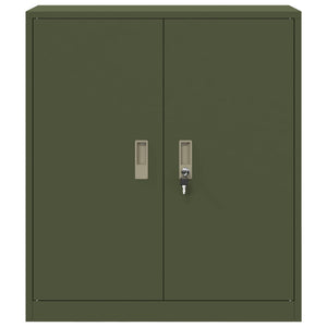 Aktenschrank Olive Grün Stahl 80x90 cm