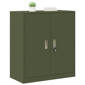 Aktenschrank Olive Grün Stahl 80x90 cm