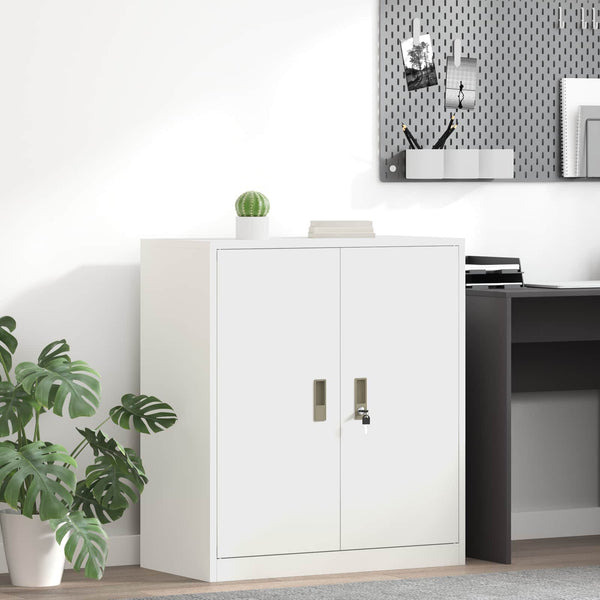 Weißer Stahlschrank, 80x40x90 cm