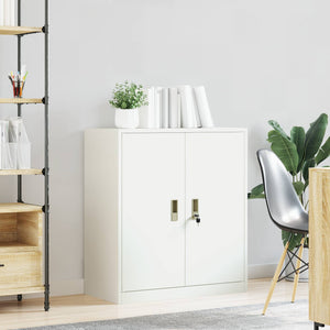 Weißer Stahlschrank, 80x40x90 cm