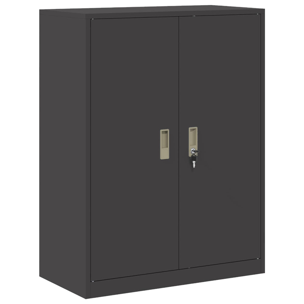 Stahlschrank Schwarz, 80x40x105 cm