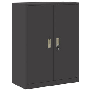 Stahlschrank Schwarz, 80x40x105 cm