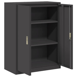 Stahlschrank Schwarz, 80x40x105 cm