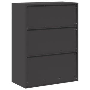Stahlschrank Schwarz, 80x40x105 cm
