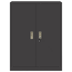 Stahlschrank Schwarz, 80x40x105 cm