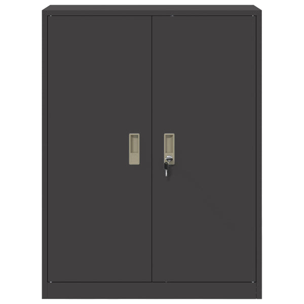 Stahlschrank Schwarz, 80x40x105 cm