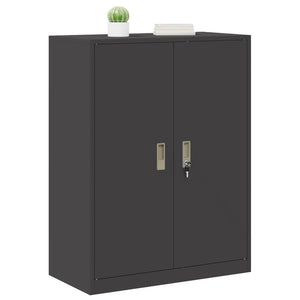 Stahlschrank Schwarz, 80x40x105 cm