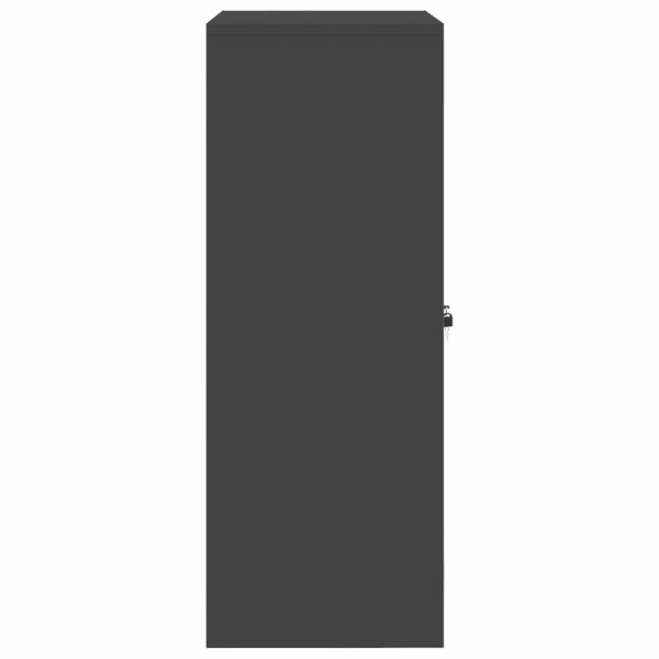Stahlschrank Schwarz, 80x40x105 cm