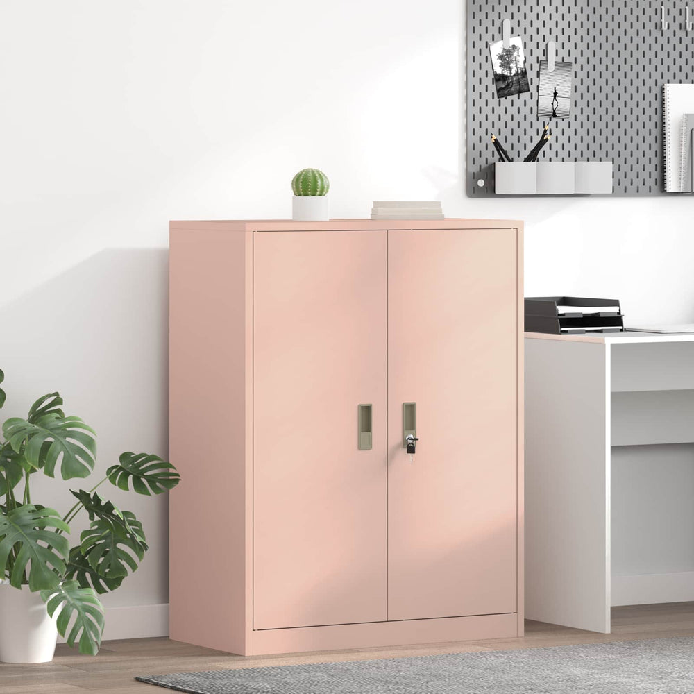 Rosa Stahlschrank, 80x40x105 cm
