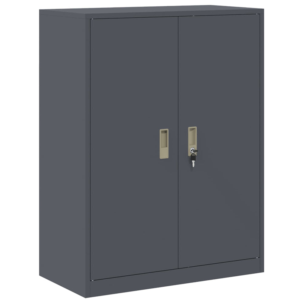 Anthrazit Büroschrank Stahlschrank 80x40x105 cm