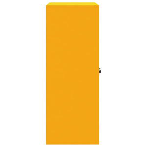 Senfgelber Stahlschrank, 80x40x105 cm