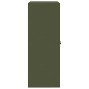 Aktenschrank Olive Grün Stahl 80x40x105cm