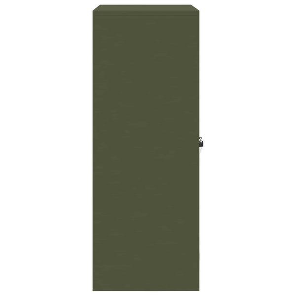 Aktenschrank Olive Grün Stahl 80x40x105cm