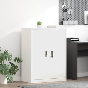 Weißer Stahlschrank, 80x40x105 cm