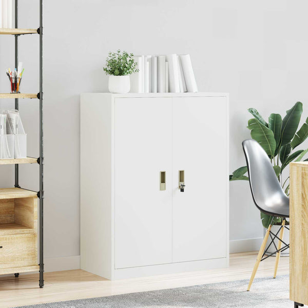 Weißer Stahlschrank, 80x40x105 cm