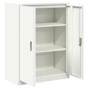 Weißer Stahlschrank, 80x40x105 cm