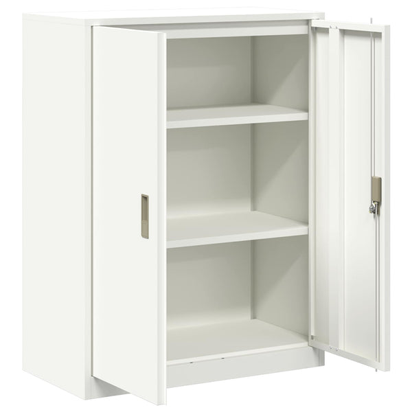 Weißer Stahlschrank, 80x40x105 cm