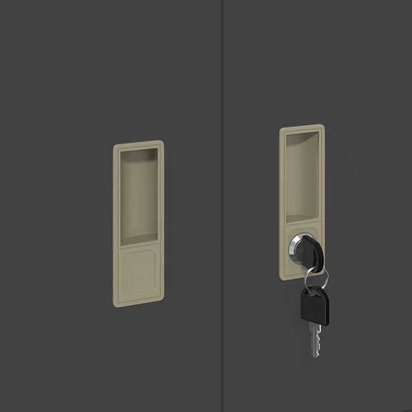 Schwarzer Stahlschrank, 60x40x40 cm
