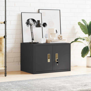 Schwarzer Stahlschrank, 60x40x40 cm