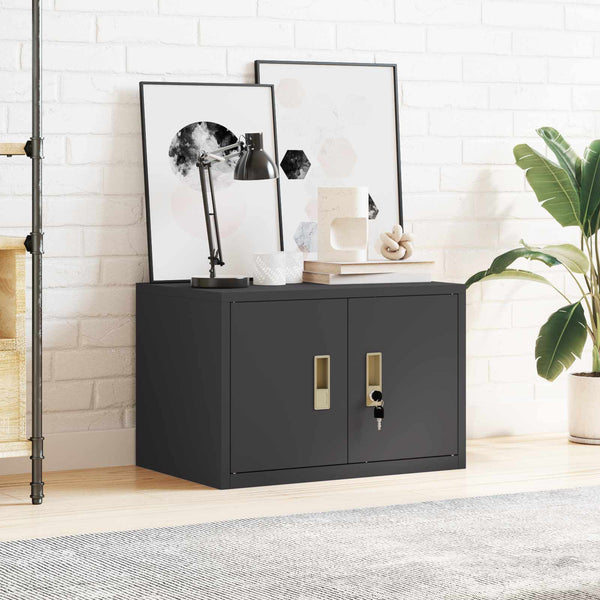 Schwarzer Stahlschrank, 60x40x40 cm