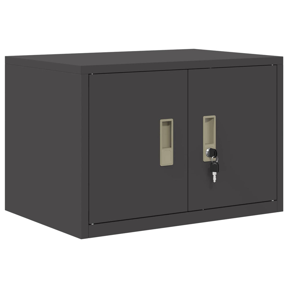 Schwarzer Stahlschrank, 60x40x40 cm