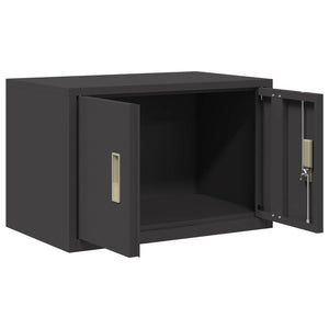 Schwarzer Stahlschrank, 60x40x40 cm