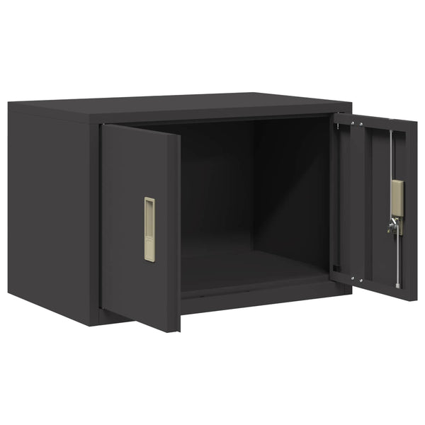 Schwarzer Stahlschrank, 60x40x40 cm