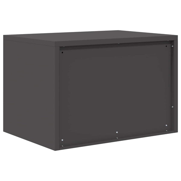 Schwarzer Stahlschrank, 60x40x40 cm