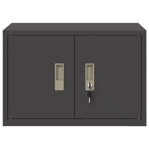 Schwarzer Stahlschrank, 60x40x40 cm