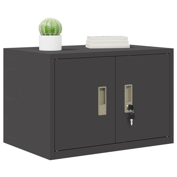 Schwarzer Stahlschrank, 60x40x40 cm