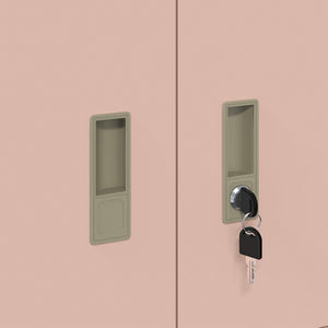 Rosa Stahlschrank, 60x40x40cm