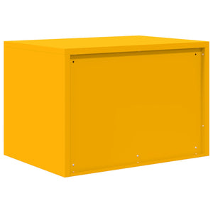 Senfgelber Stahlschrank, 60x40x40 cm